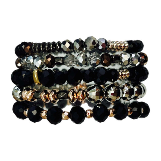 Boho 113 Multi-layer Crystal Multicolor Glass Beaded Bracelet MN