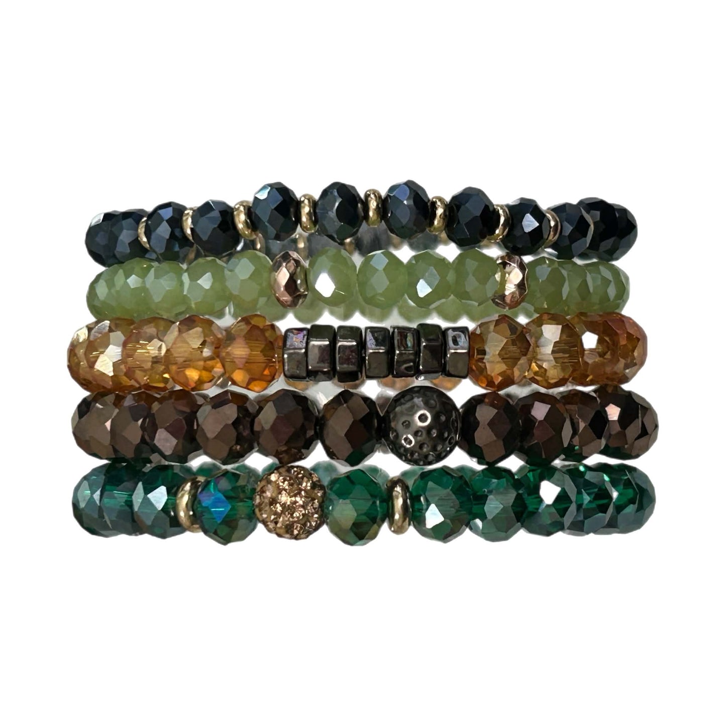 Boho 116 Multi-layer Crystal Multicolor Glass Beaded Bracelet MN