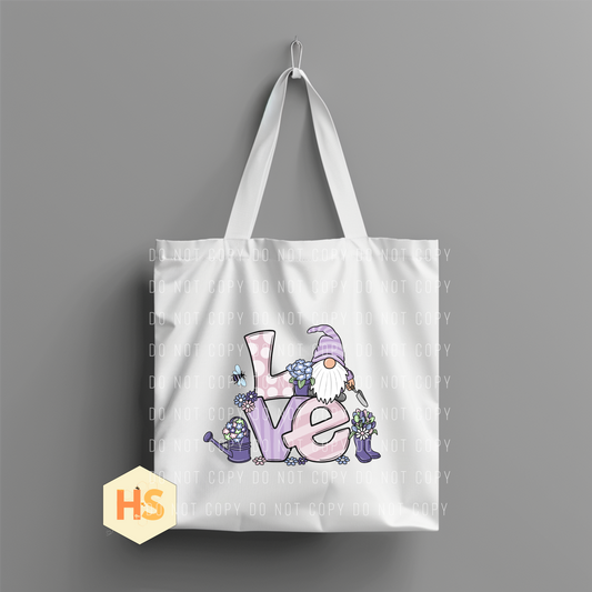 Tote Bag - Lavender Love Gnome