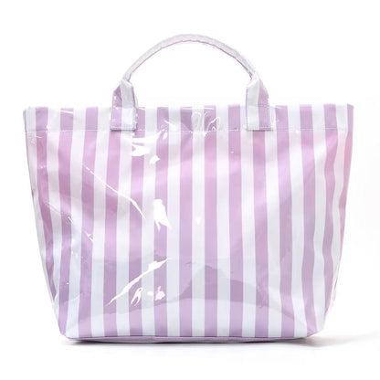 The April Vinyl Tote Bag - Stripes