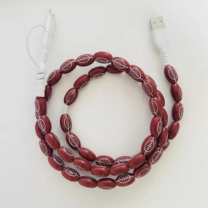Charging Cord - Beaded - Sports
