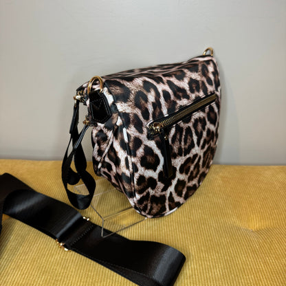 The Roni Nylon Crossbody - Larger Animal Print - PREORDER