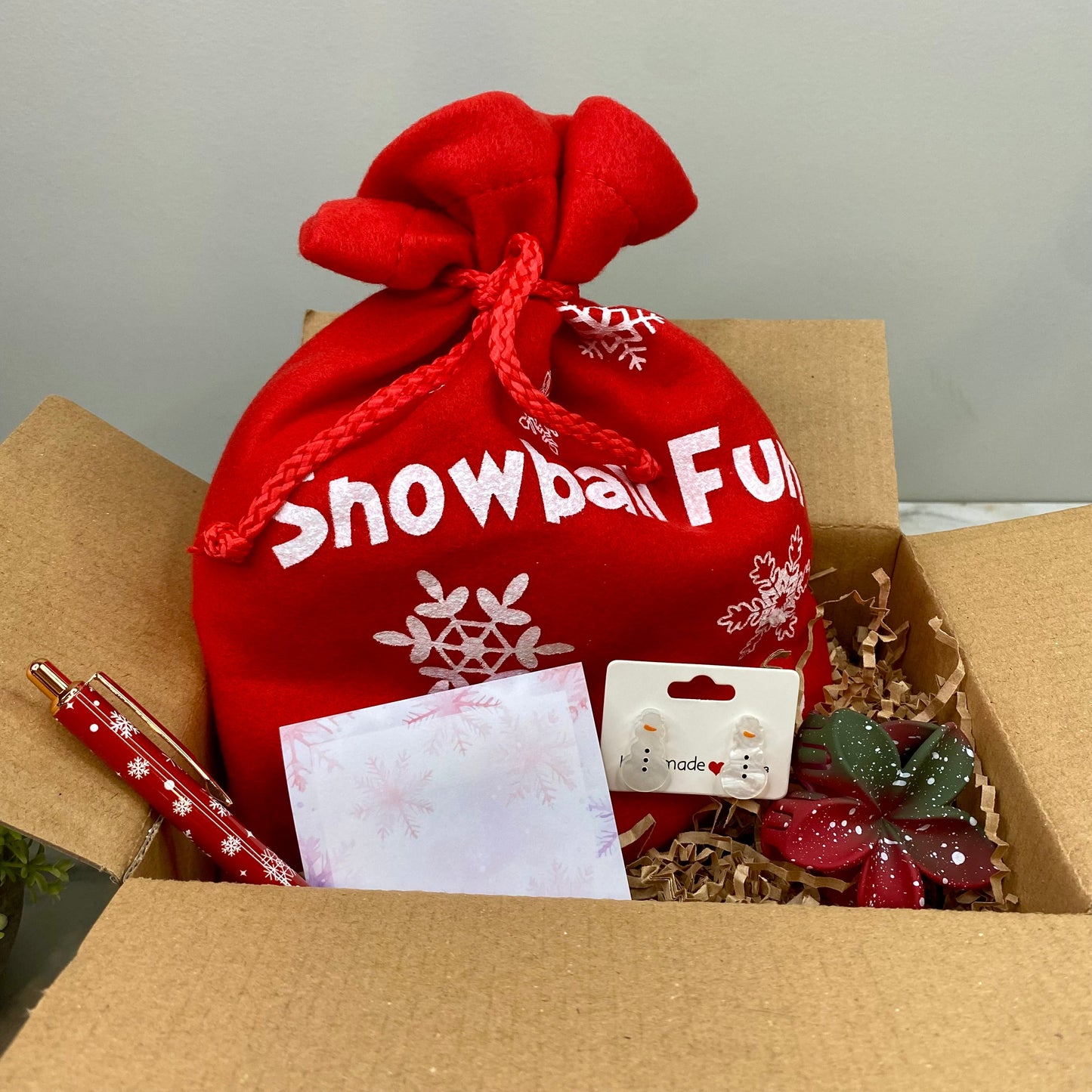 Christmas Gift Box with Crinkle Paper - Large MNC