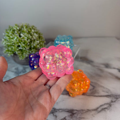 Squishy Toy - Smooth Cube, Glitter - PREORDER