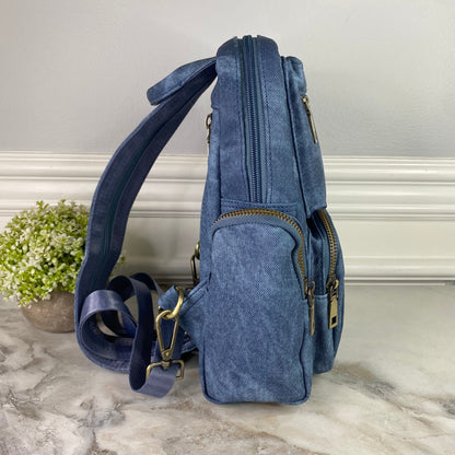 Sydney Denim 2-in-1 Sling + Backpack - Blue MNC