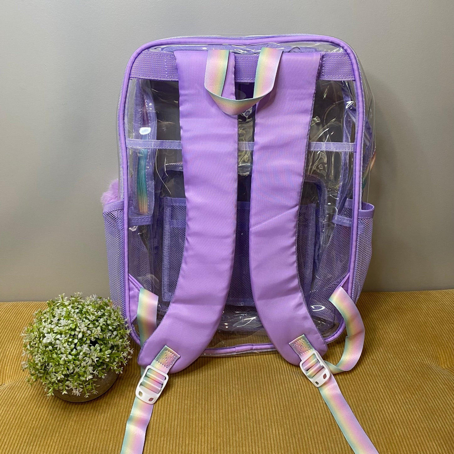 Clear Backpack - Purple