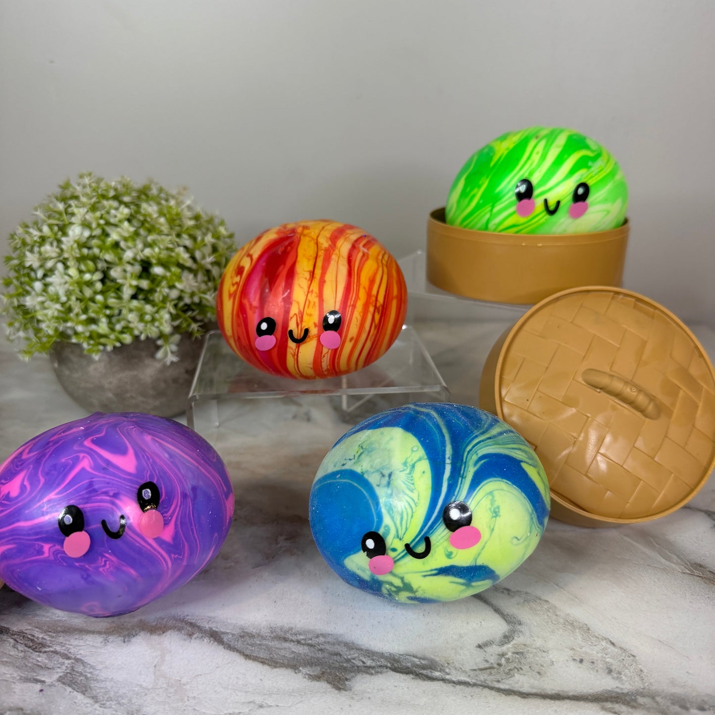 Squishy Toy - Viral Dumpling, Marble - PREORDER