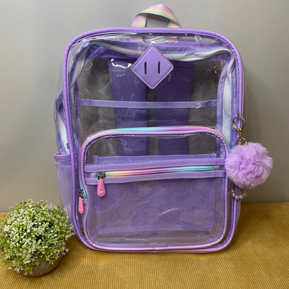 Clear Backpack - Purple