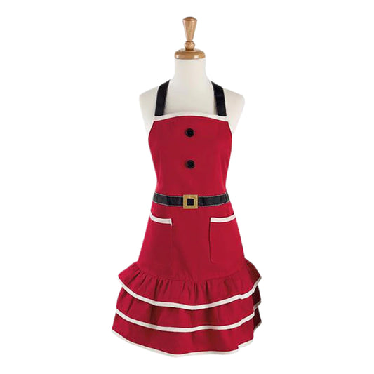 Mrs. Santa Ruffle Apron MNC