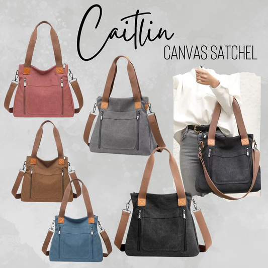 Caitlin - Canvas Satchel - PREORDER 6/30-7/3