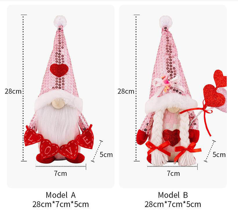Gnome - Valentine #6 - Sequin Hat MN