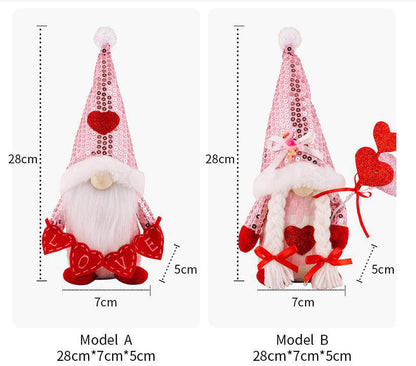Gnome - Valentine #6 - Sequin Hat MN