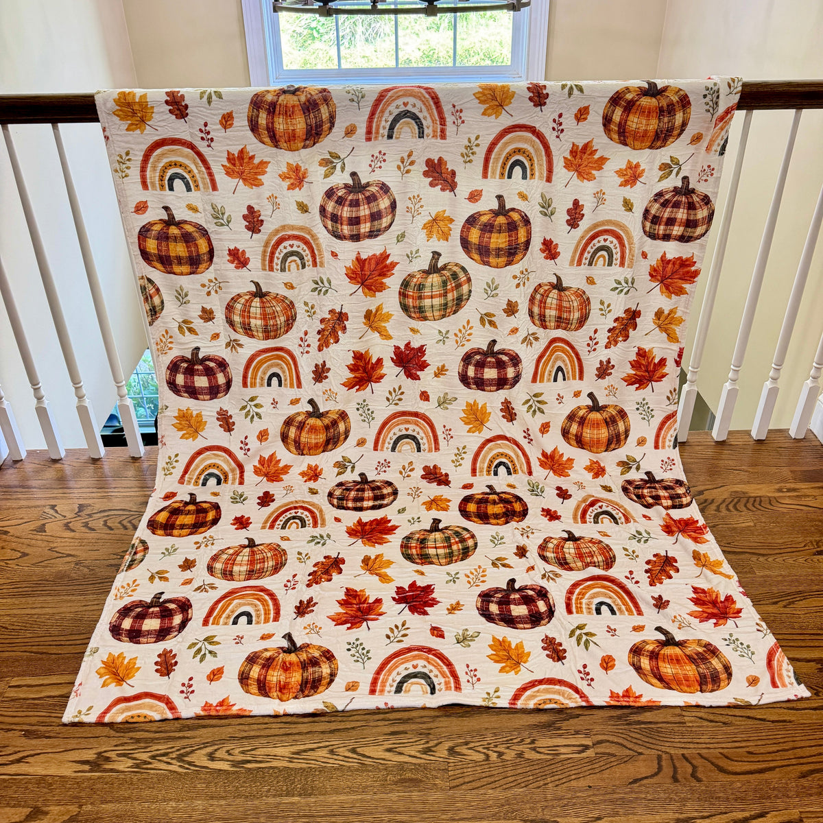 Blanket Halloween #2 - Plaid Pumpkins - PREORDER ends 7/25