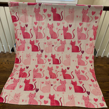 Blanket - Valentine’s Day - Cats