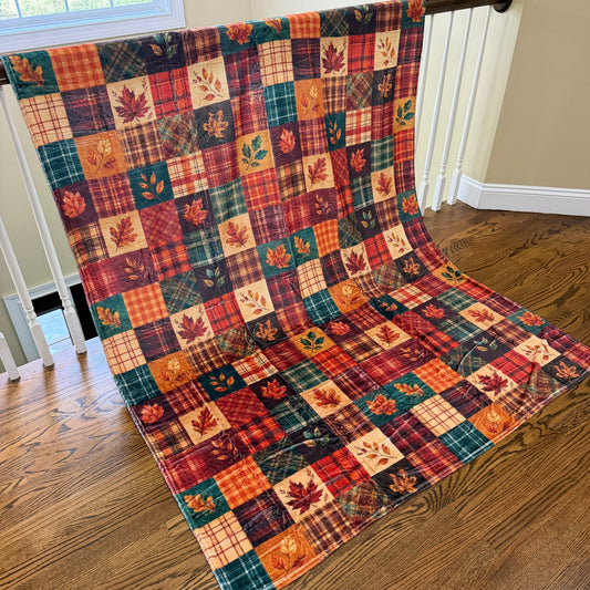Blanket Halloween #1 - Quilted Leaves - PREORDER ends 7/25