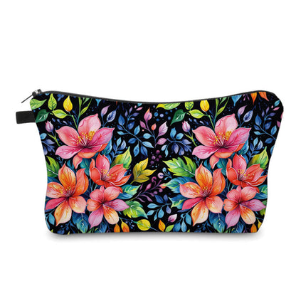 Pouch - Neon Flowers Leaves