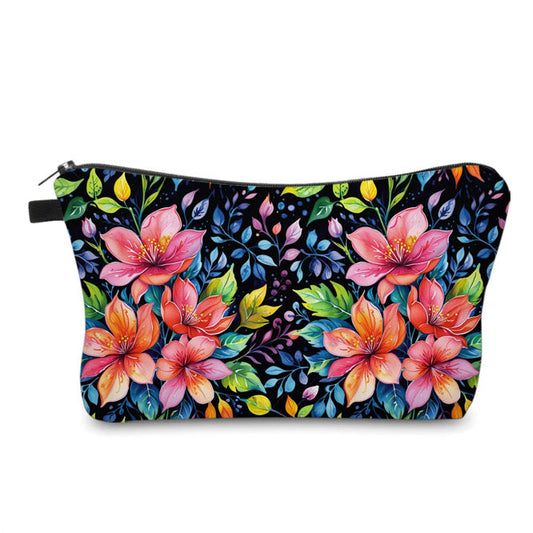 Pouch - Neon Flowers Leaves