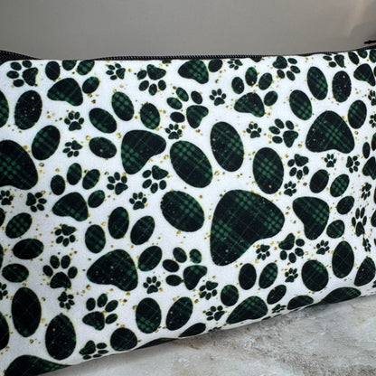 Pouch - Green Plaid Paw Dog Cat