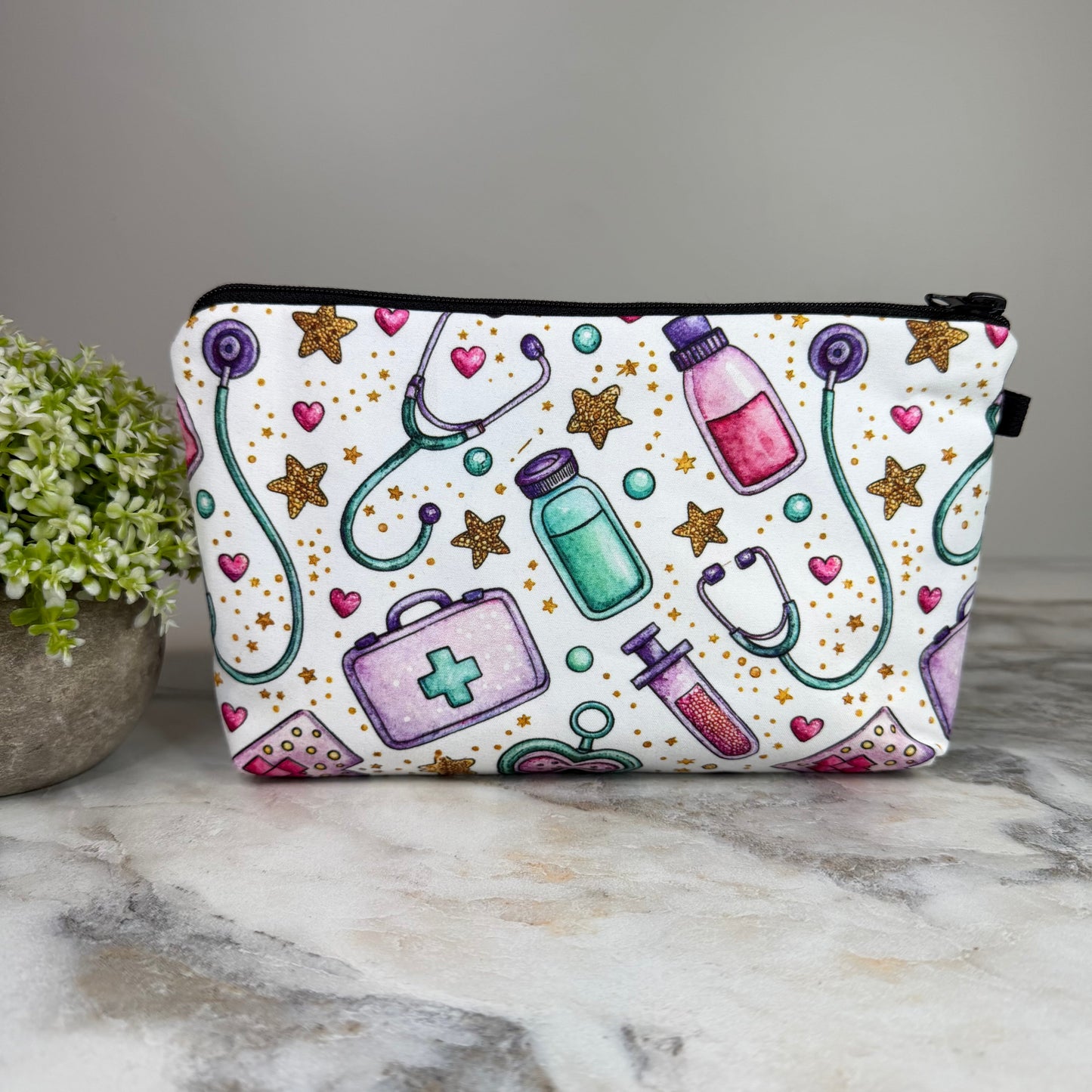 Pouch - Nurse Gold Stars MN