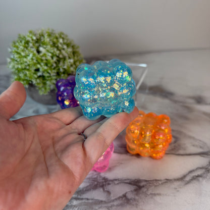 Squishy Toy - Smooth Cube, Glitter - PREORDER
