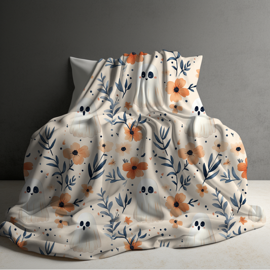 Blanket - Halloween - Floral Ghost - PREORDER 7/29-8/1
