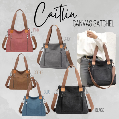 Caitlin - Canvas Satchel - PREORDER 6/30-7/3