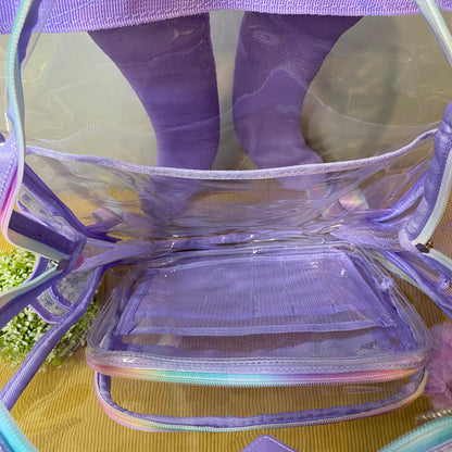 Clear Backpack - Purple
