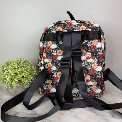 Mini Backpack - Halloween - Skull Roses - PREORDER