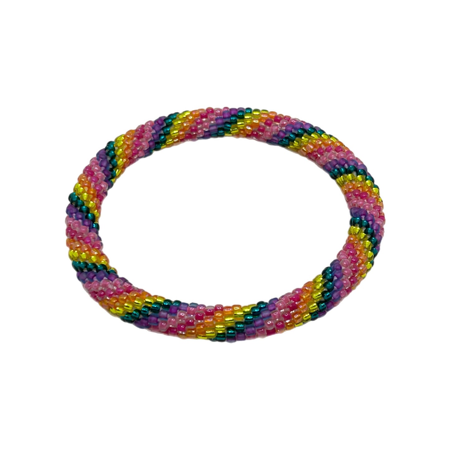 Glass Beads 32 Rainbow Party Bracelet MN