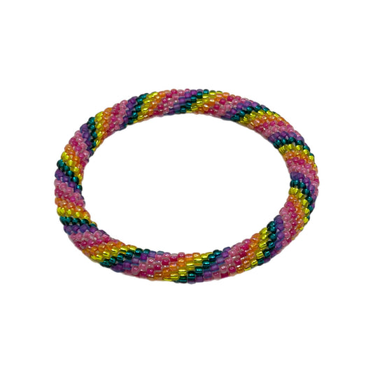 Glass Beads 32 Rainbow Party Bracelet MN