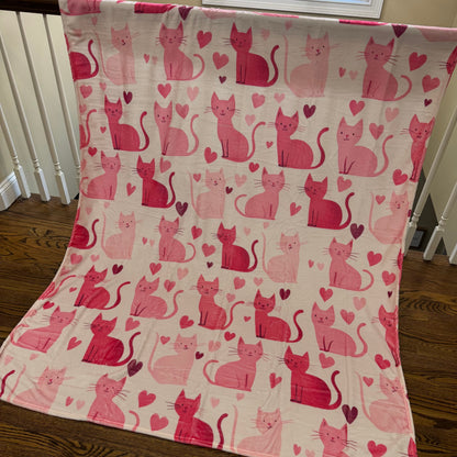 Blanket - Valentine’s Day - Cats