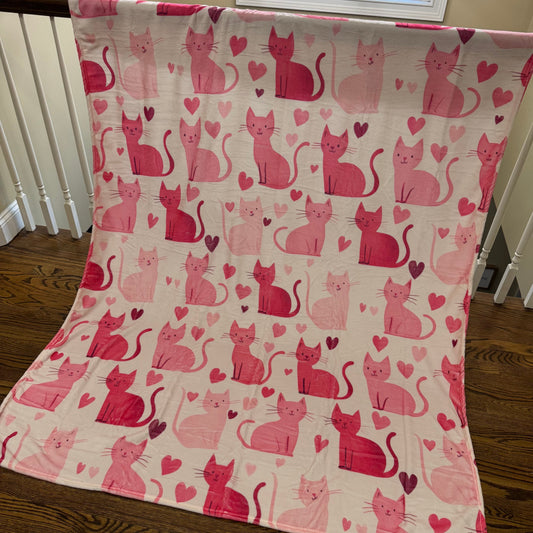 Blanket - Valentine’s Day - Cats