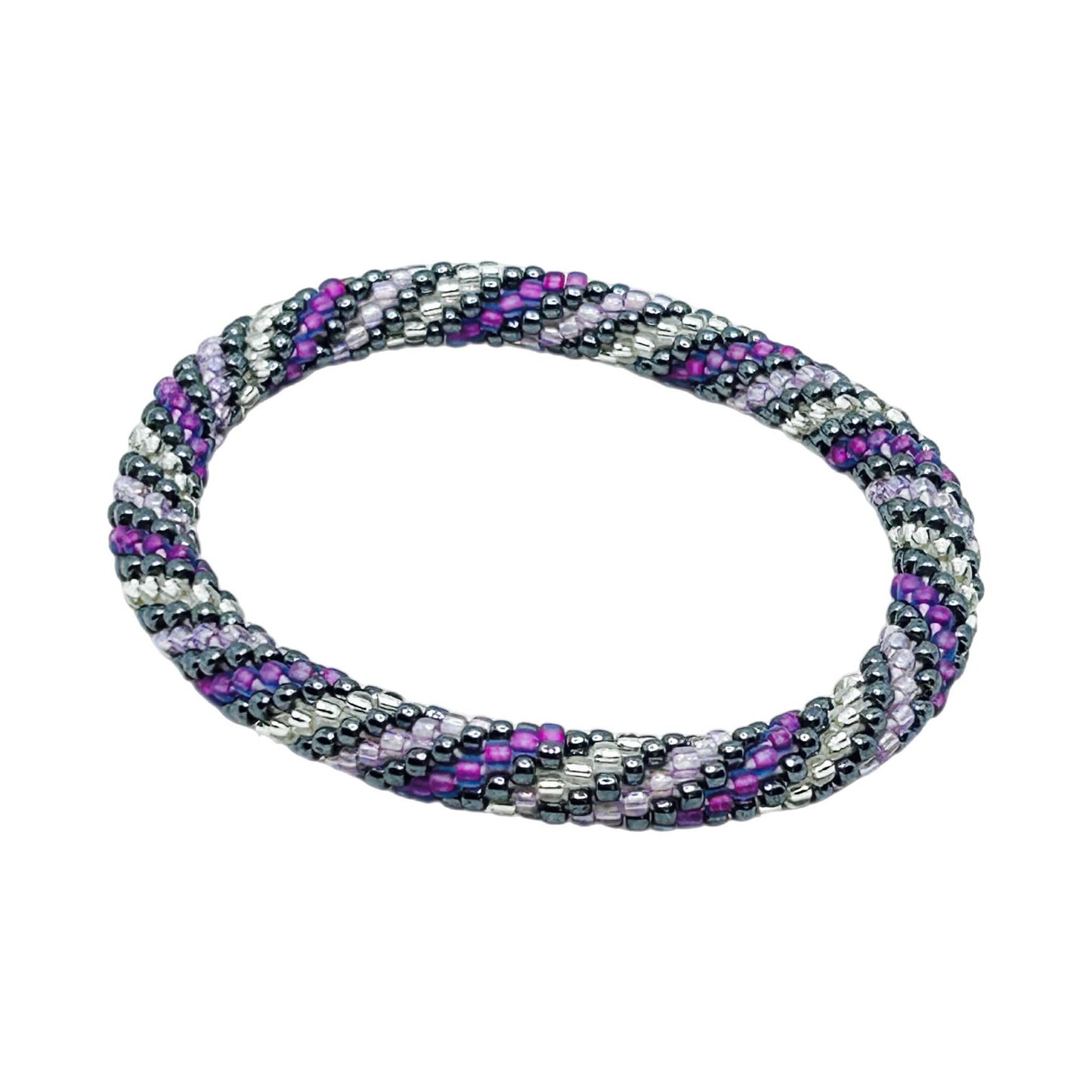 Glass Beads 34 Purple Girl Bracelet MN
