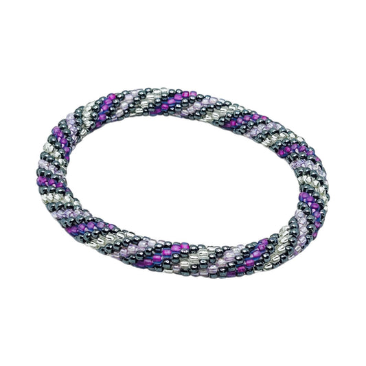 Glass Beads 34 Purple Girl Bracelet MN