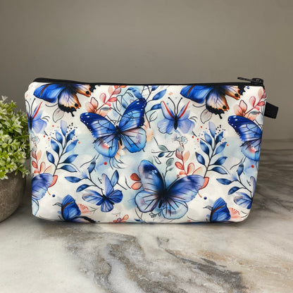 Pouch - Butterfly Blue Leaves