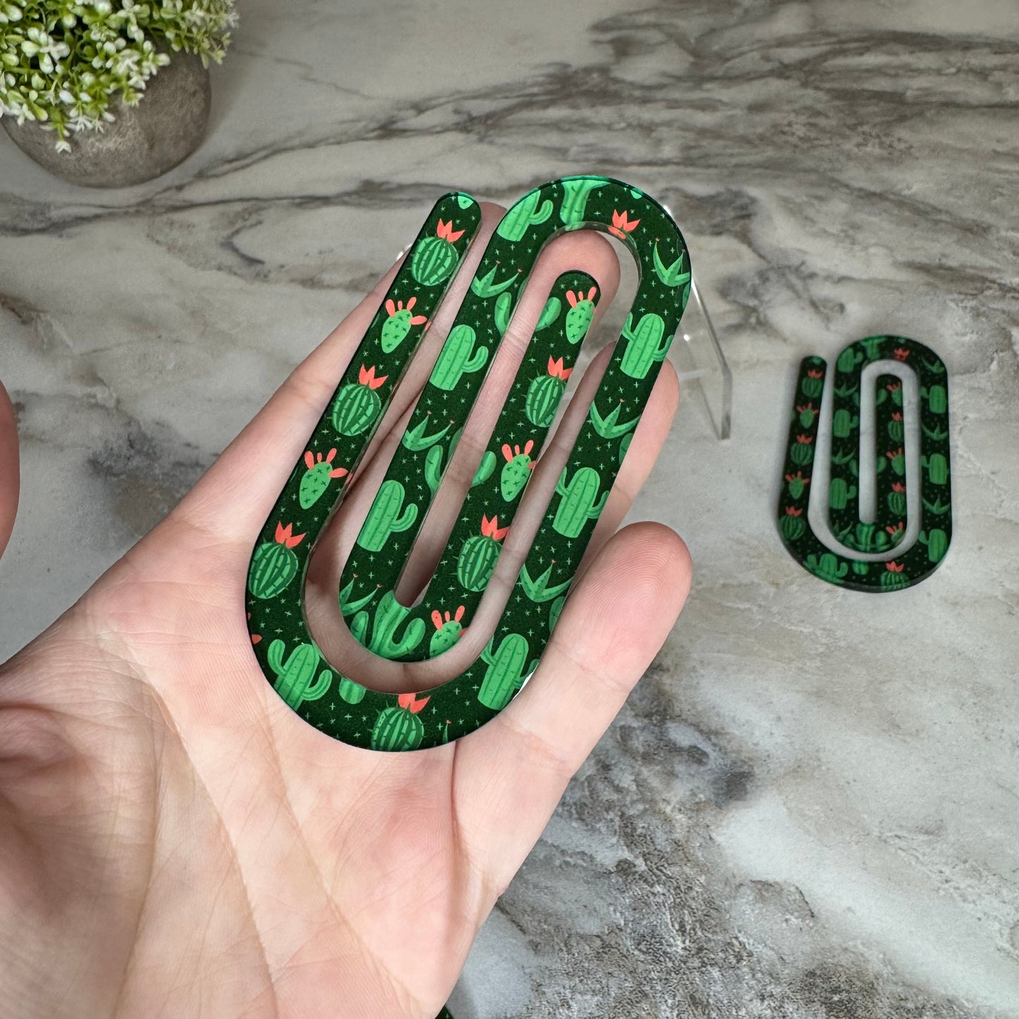 Jumbo Paperclip - Cactus