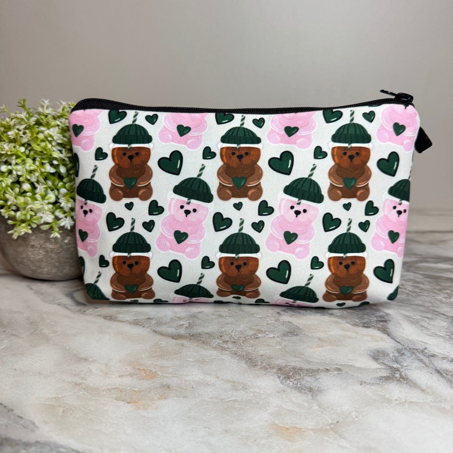 Pouch - Coffee Bears Green