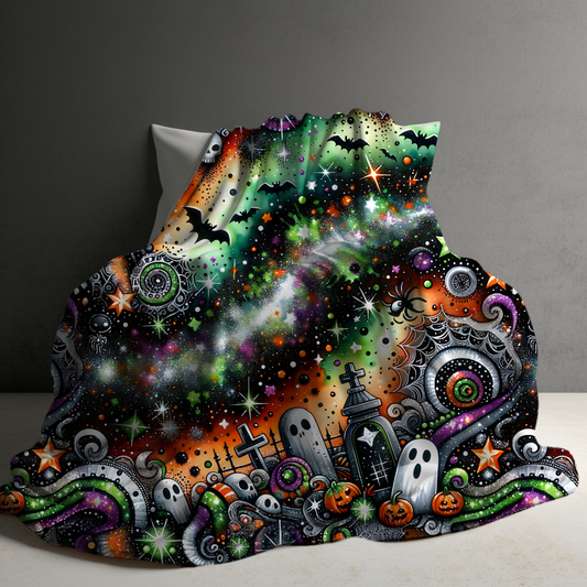 Blanket - Halloween - Green Orange Swirl - PREORDER 7/29-8/1