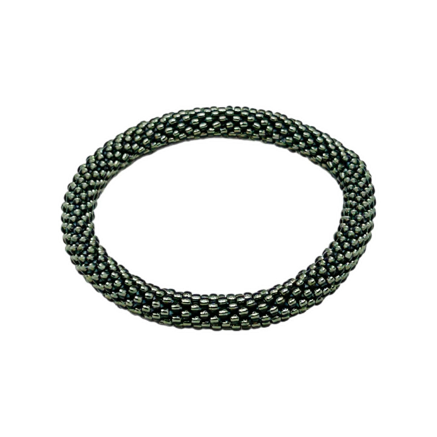 Glass Beads 40 Steel Serenity Bracelet MN