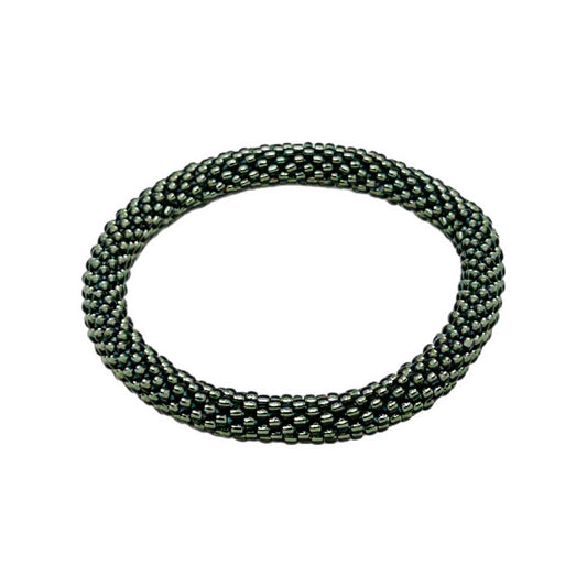 Glass Beads 40 Steel Serenity Bracelet MN