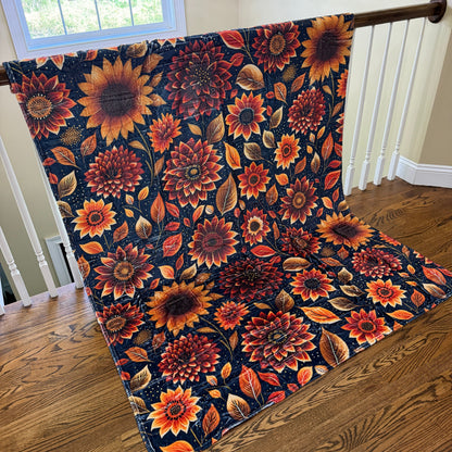 Blanket Halloween #26 - Moody Crimson Floral - PREORDER ends 7/25