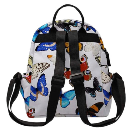 Mini Backpack - Butterfly on White MNC