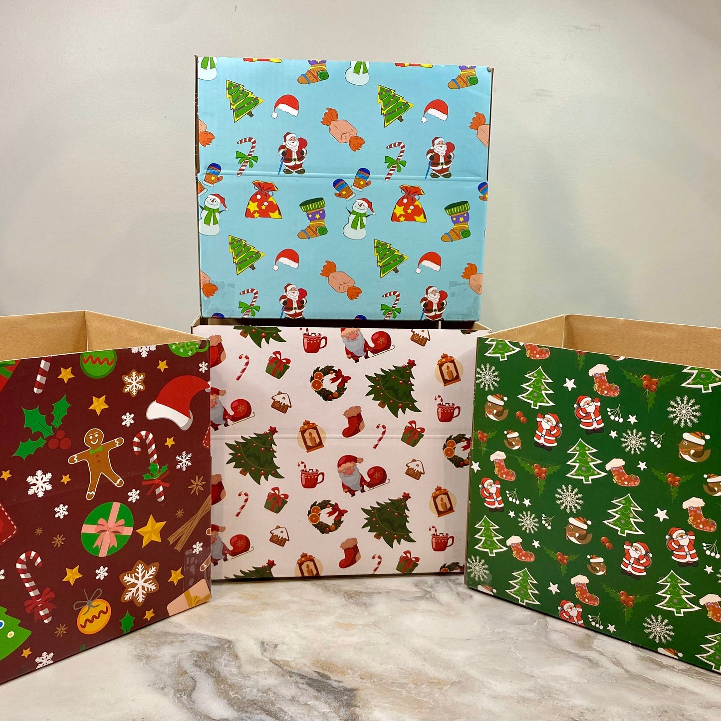 Christmas Gift Box with Crinkle Paper - Large MNC