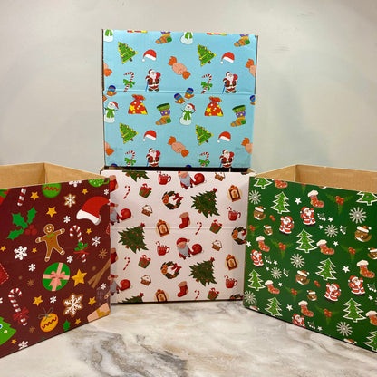 Christmas Gift Box with Crinkle Paper - Large MNC