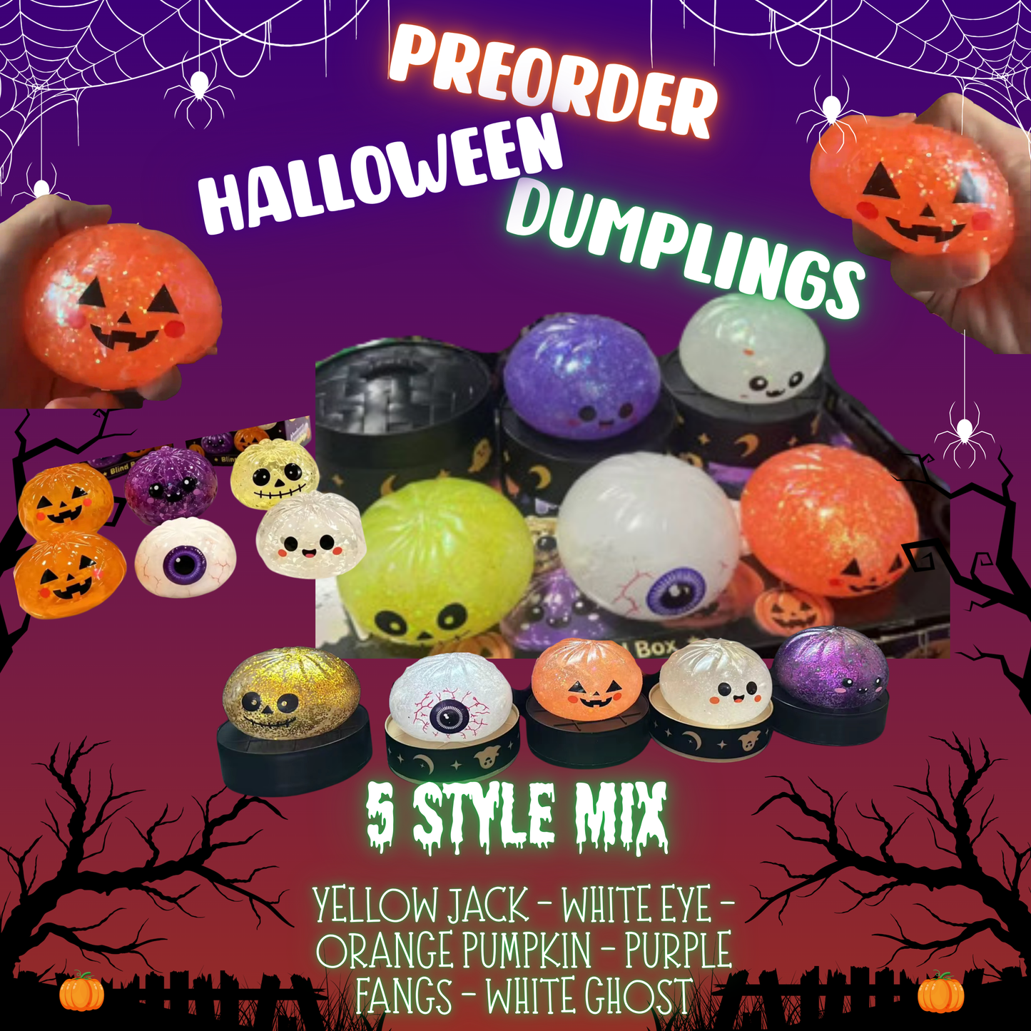 Squishy Toy - Halloween Dumpling, 5 Style