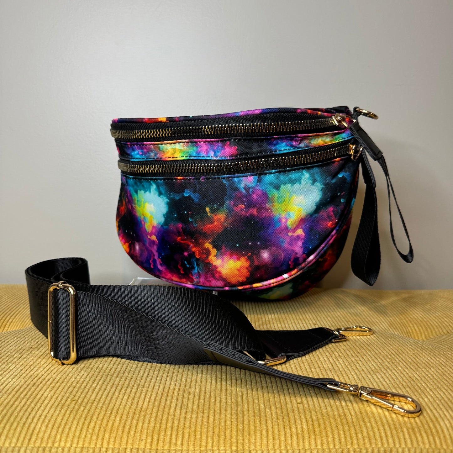Roni - Nylon Crossbody - Pink Orange Galaxy