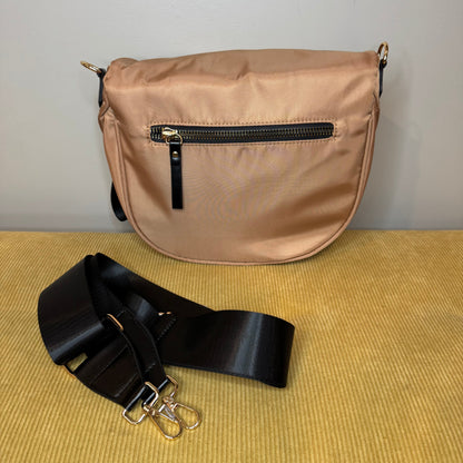 The Roni Nylon Crossbody - Peach + Black - PREORDER