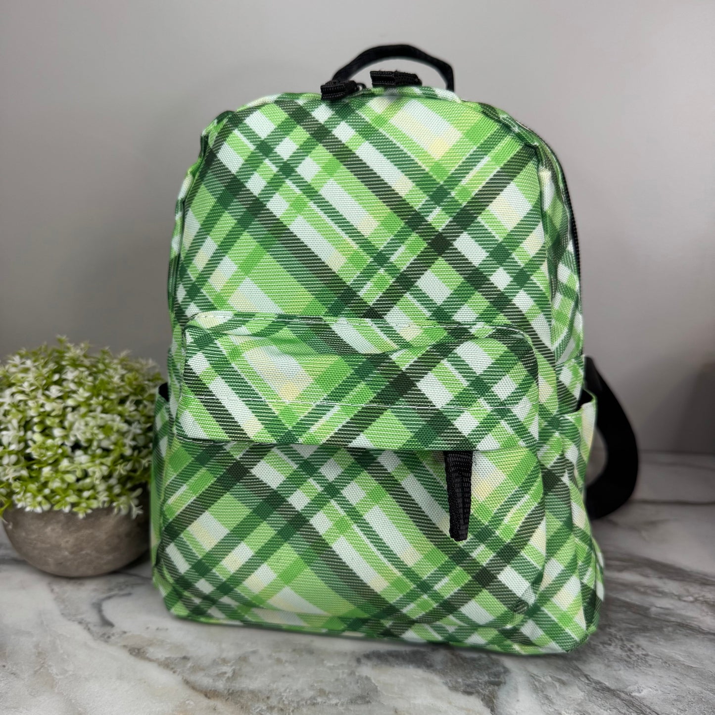 Pouch & Mini Backpack Set - St. Patrick’s Day - Plaid