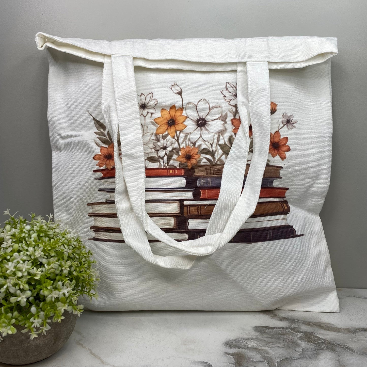 Tote Bag - Floral Books - #1