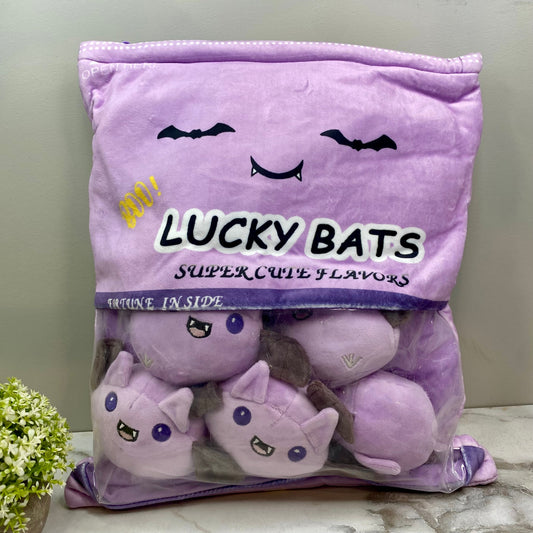 Stuffed Bag of Bats Toy - Purple